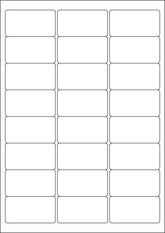 ValueX Multipurpose Label 63.5x33.9mm 24 Per A4 Sheet White (Pack 2400 Labels) - 15166SM